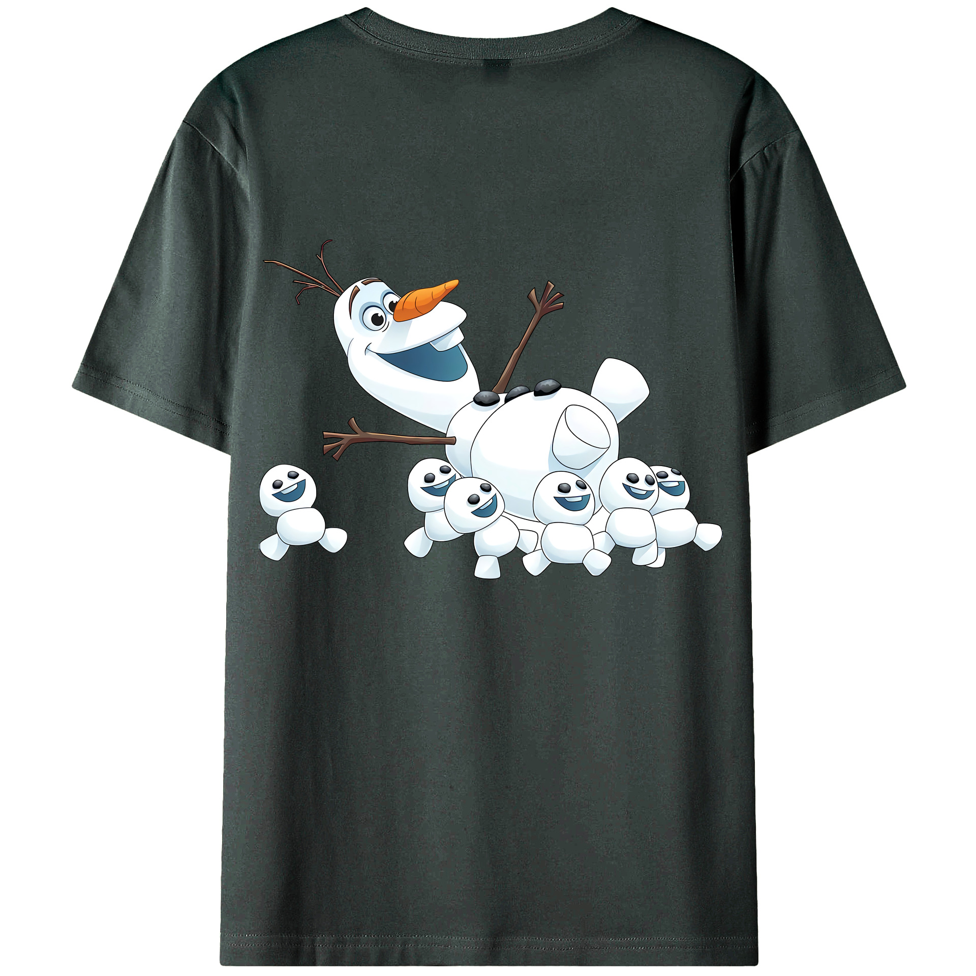（画像用） アナと雪の女王 アンナ エルサ Frozen Anna Elsa 綿100％ メンズ半袖Tシャツ（バックプリント） 通気性